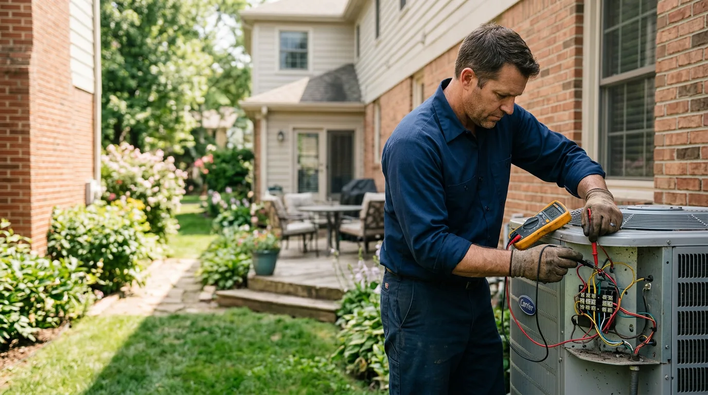 HVAC technician working near Worthington, PA